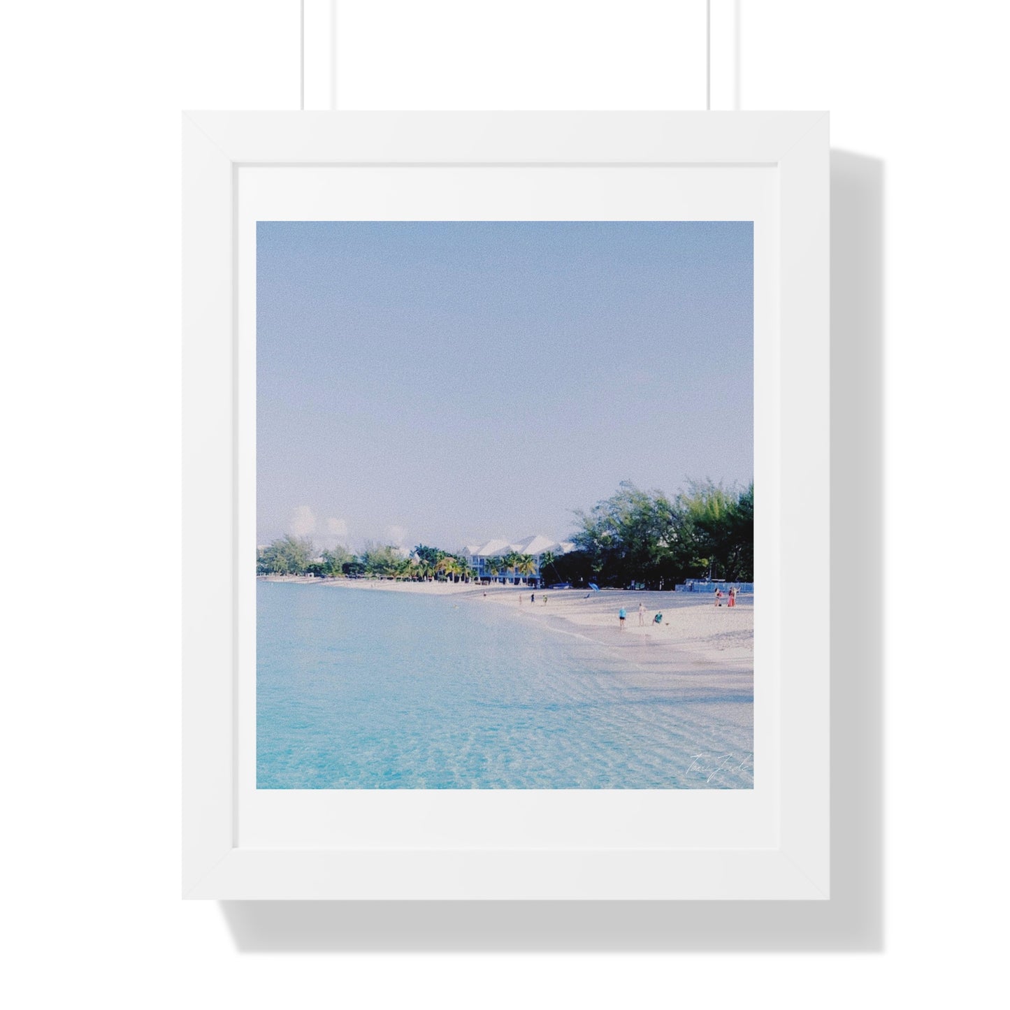 White Beach - Framed Vertical Poster