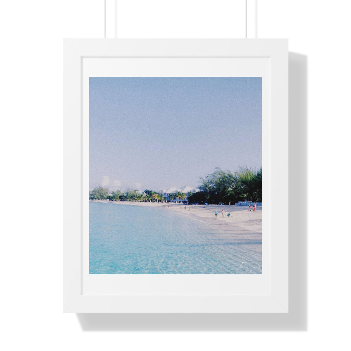 White Beach - Framed Vertical Poster