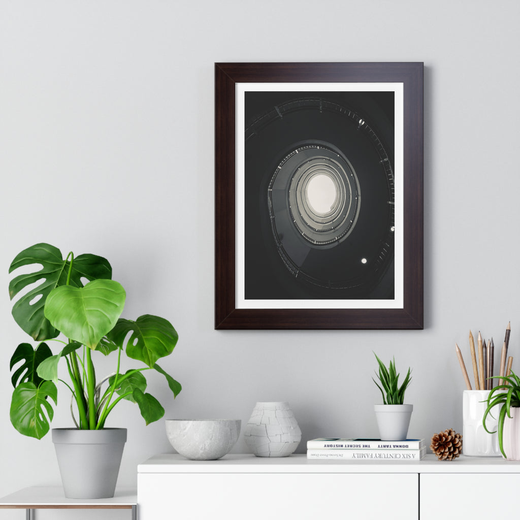 Spiral Staircase - Framed Vertical Poster