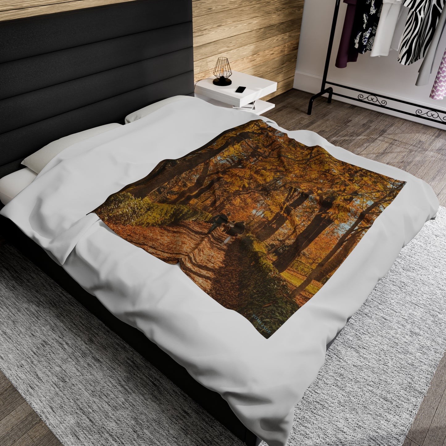 Autumn in Spain - Velveteen Plush Blanket