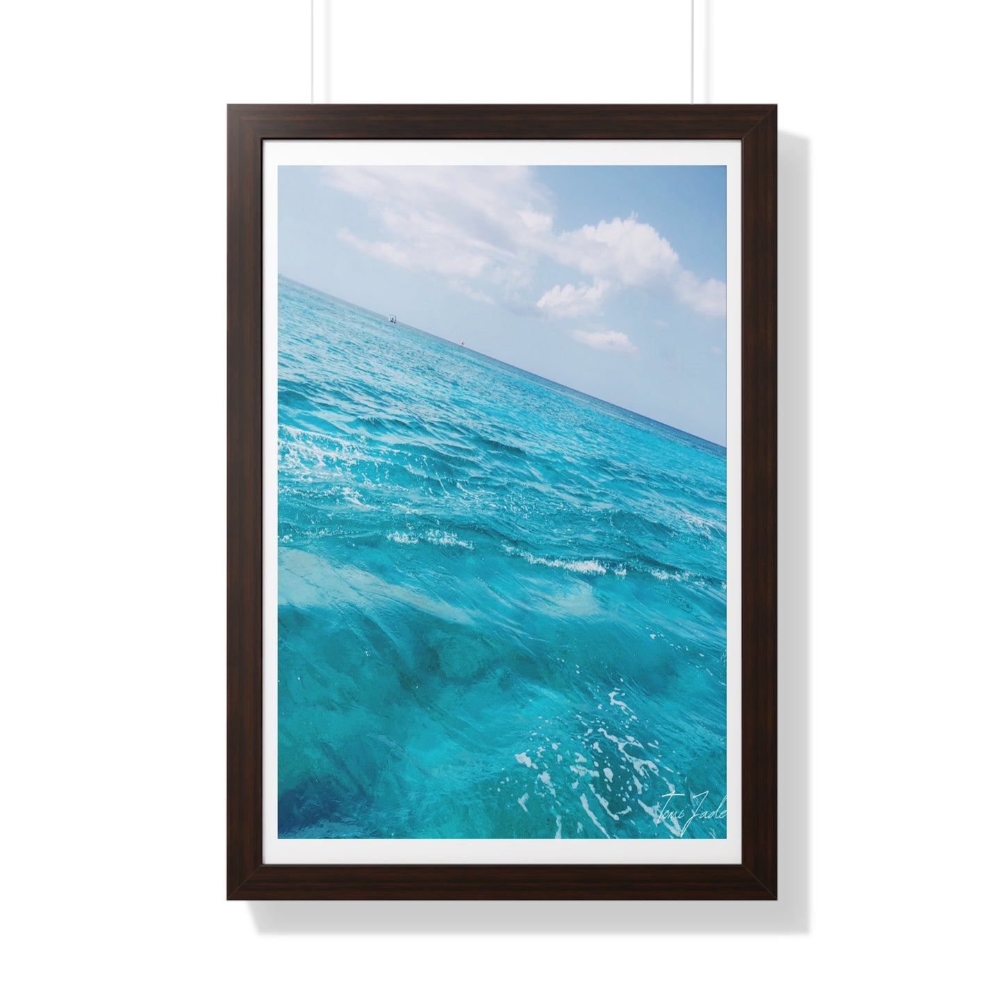 Ocean Blue - Framed Vertical Poster