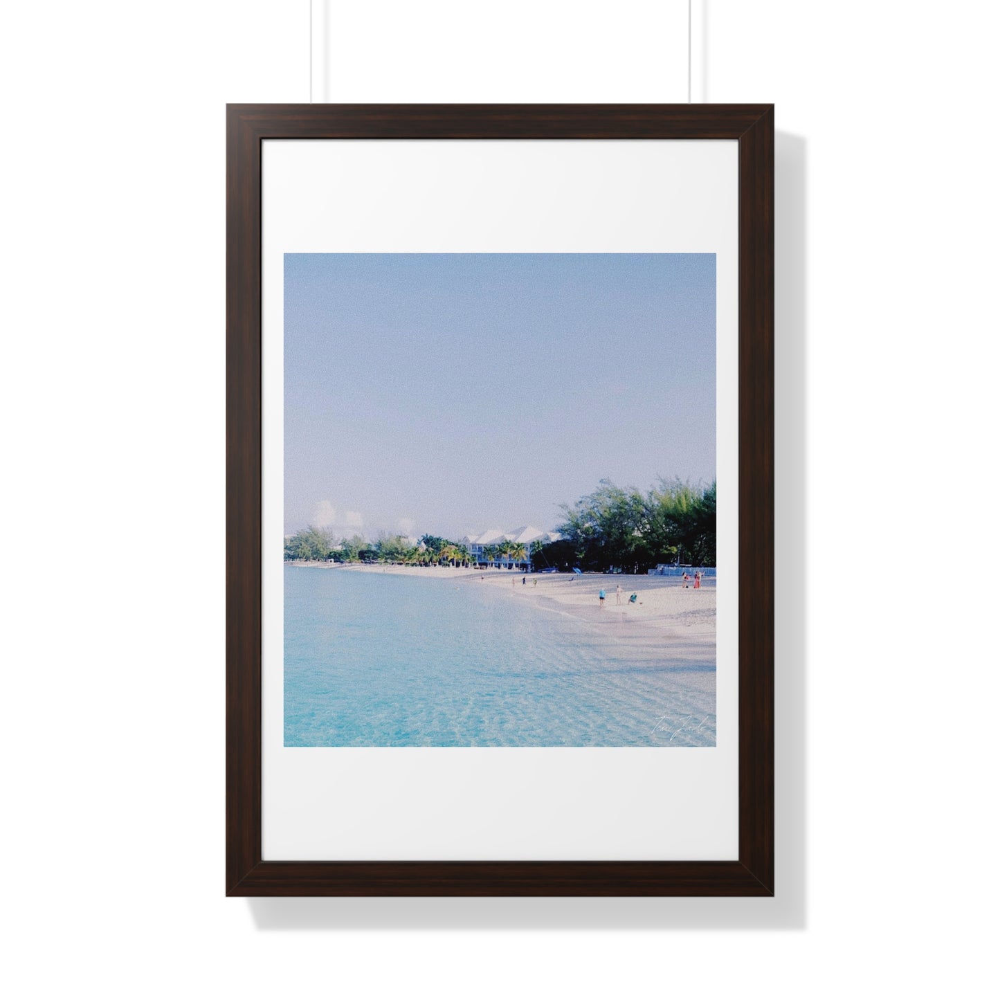 White Beach - Framed Vertical Poster