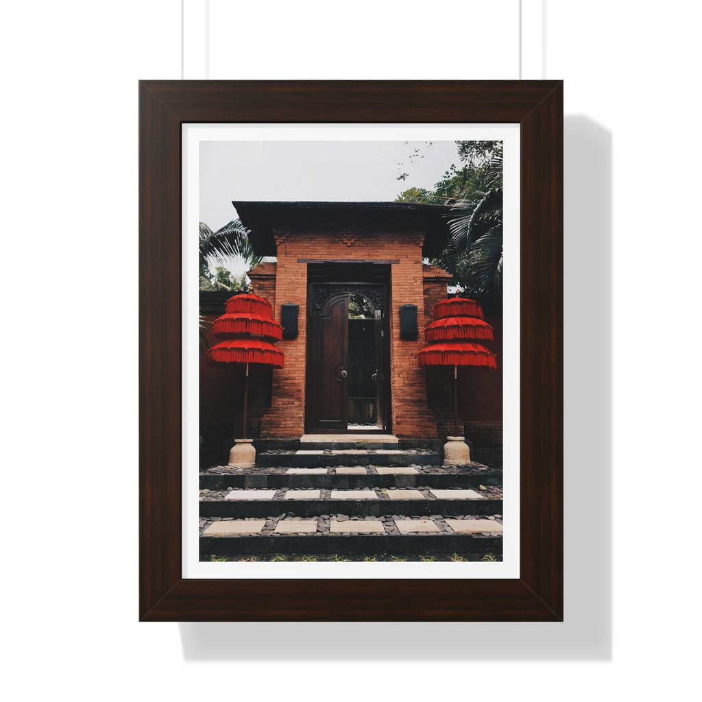 Indonesian Entrance - Framed Vertical Poster