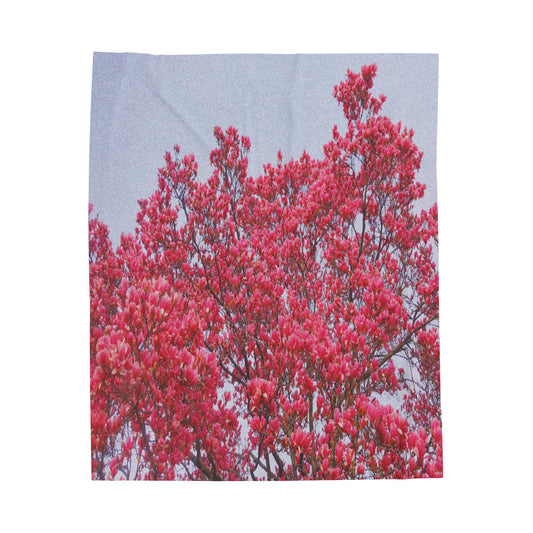 Blooming Pink - Velveteen Plush Blanket