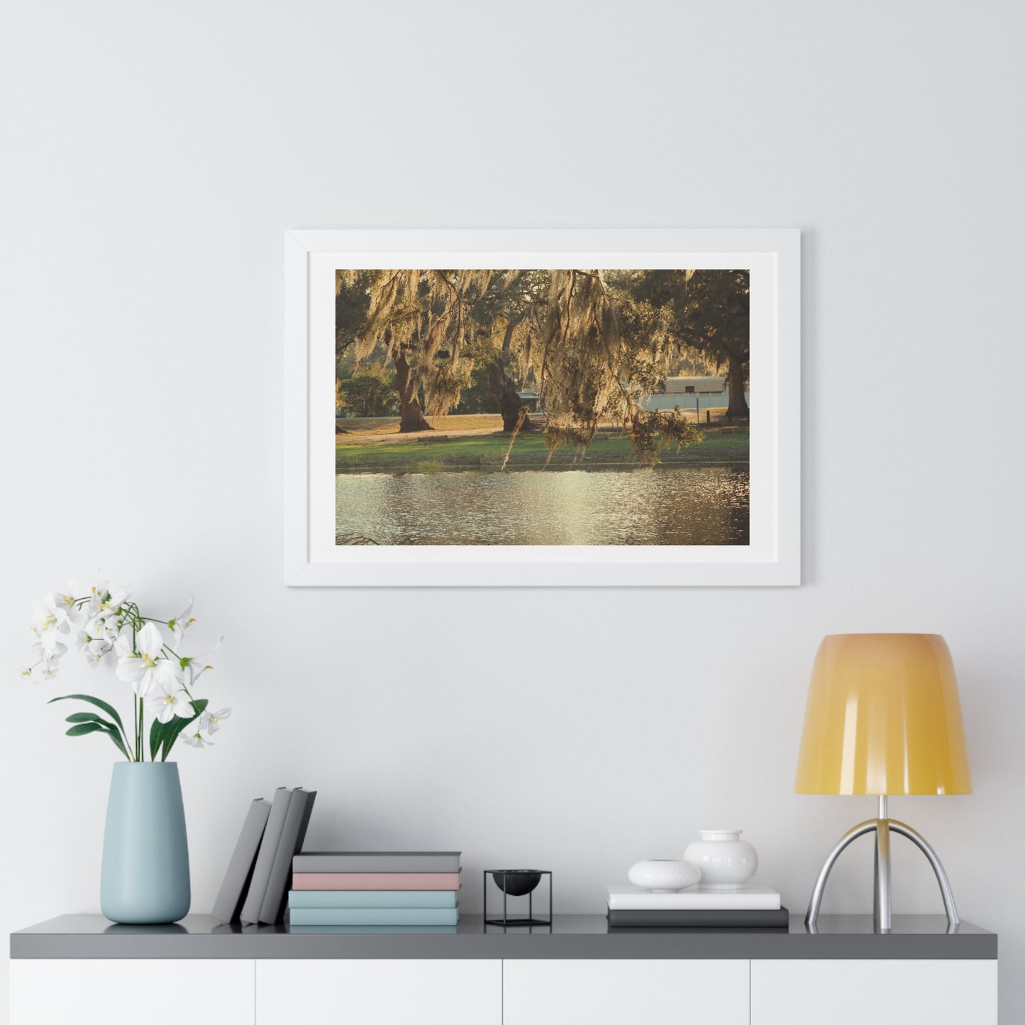 A Golden Park - Framed Horizontal Poster