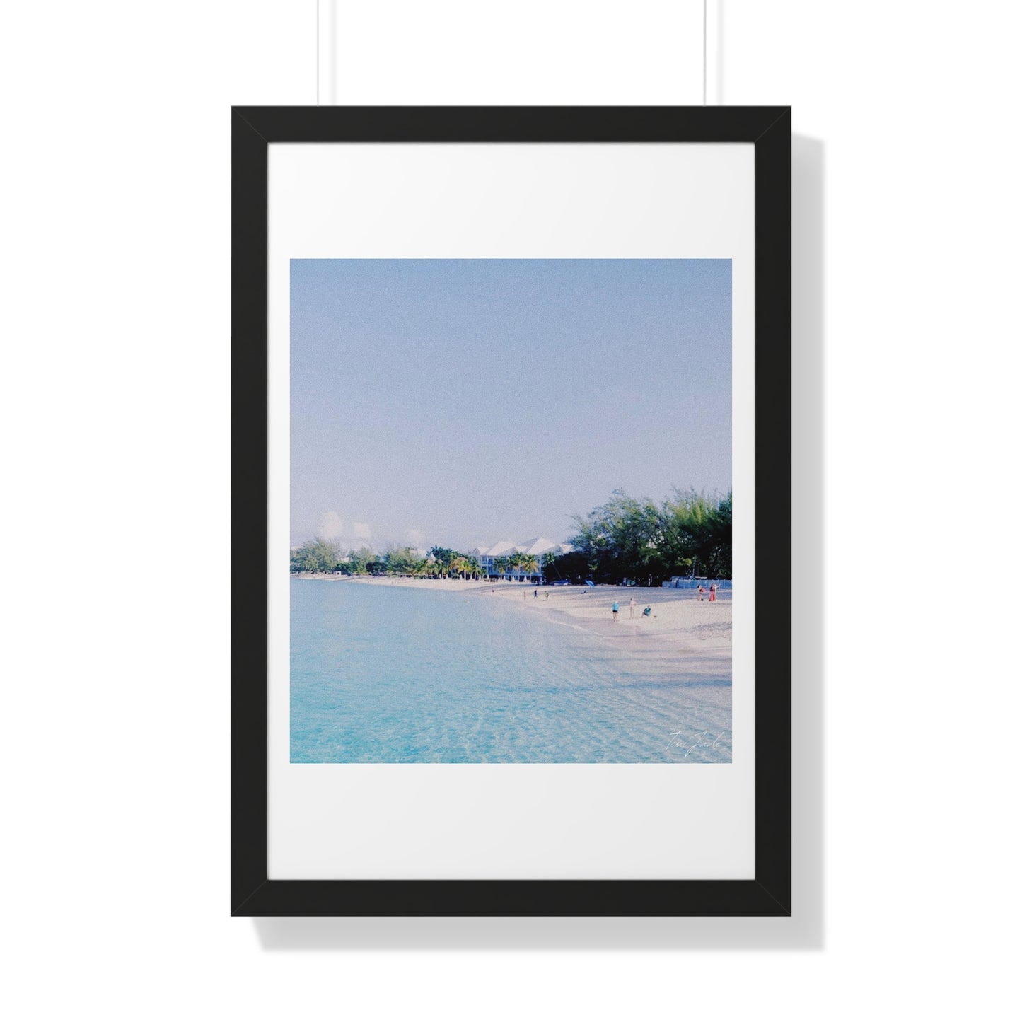 White Beach - Framed Vertical Poster