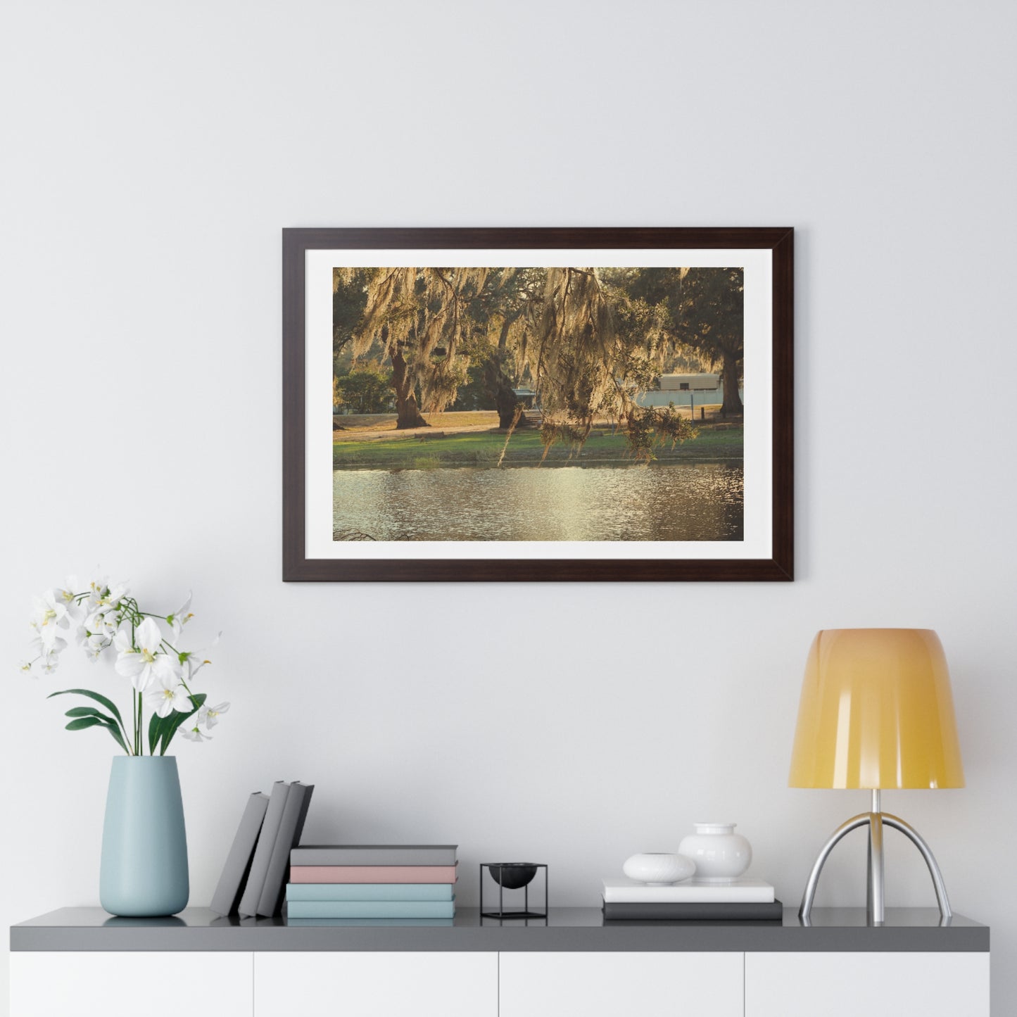 A Golden Park - Framed Horizontal Poster