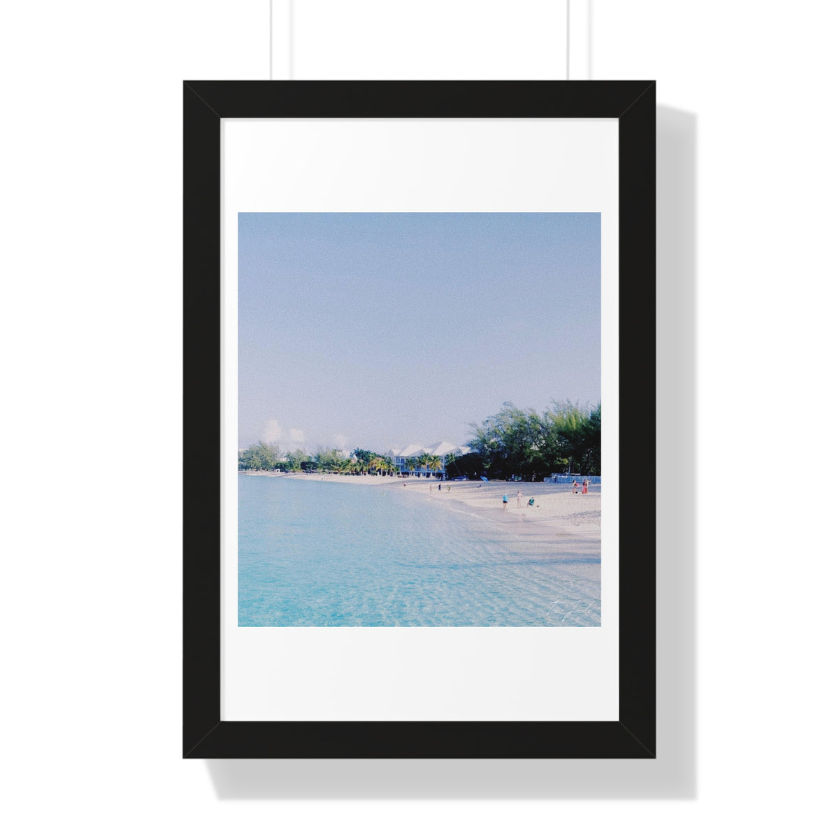 White Beach - Framed Vertical Poster
