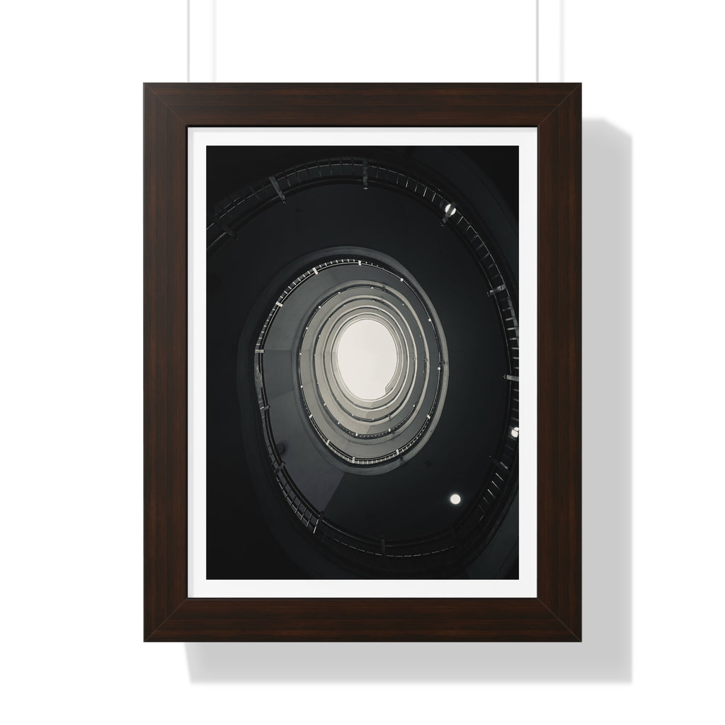 Spiral Staircase - Framed Vertical Poster