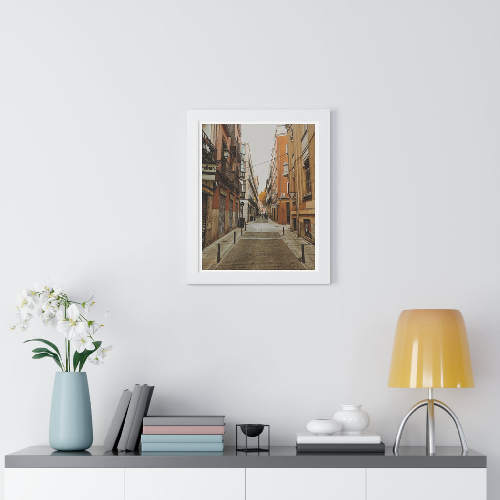 Nostalgic Streets - Framed Vertical Poster