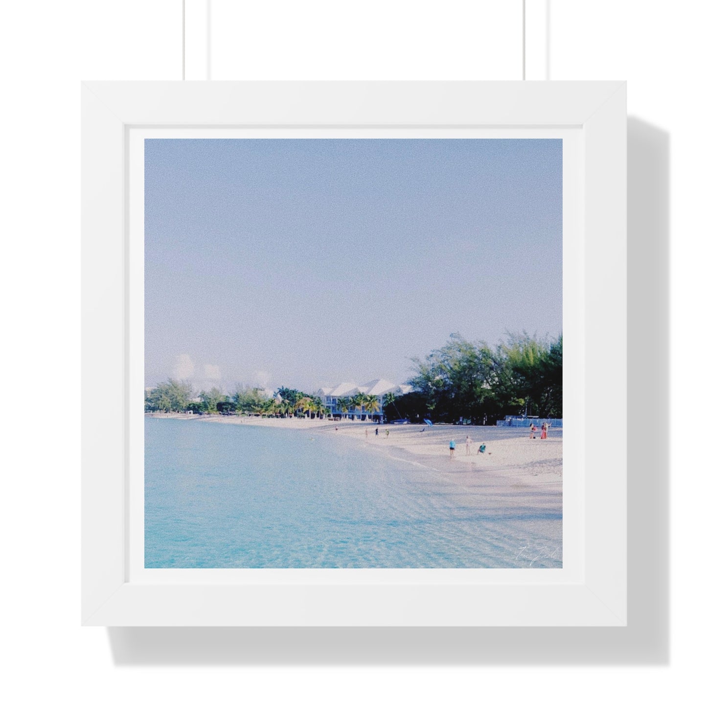 White Beach - Framed Vertical Poster