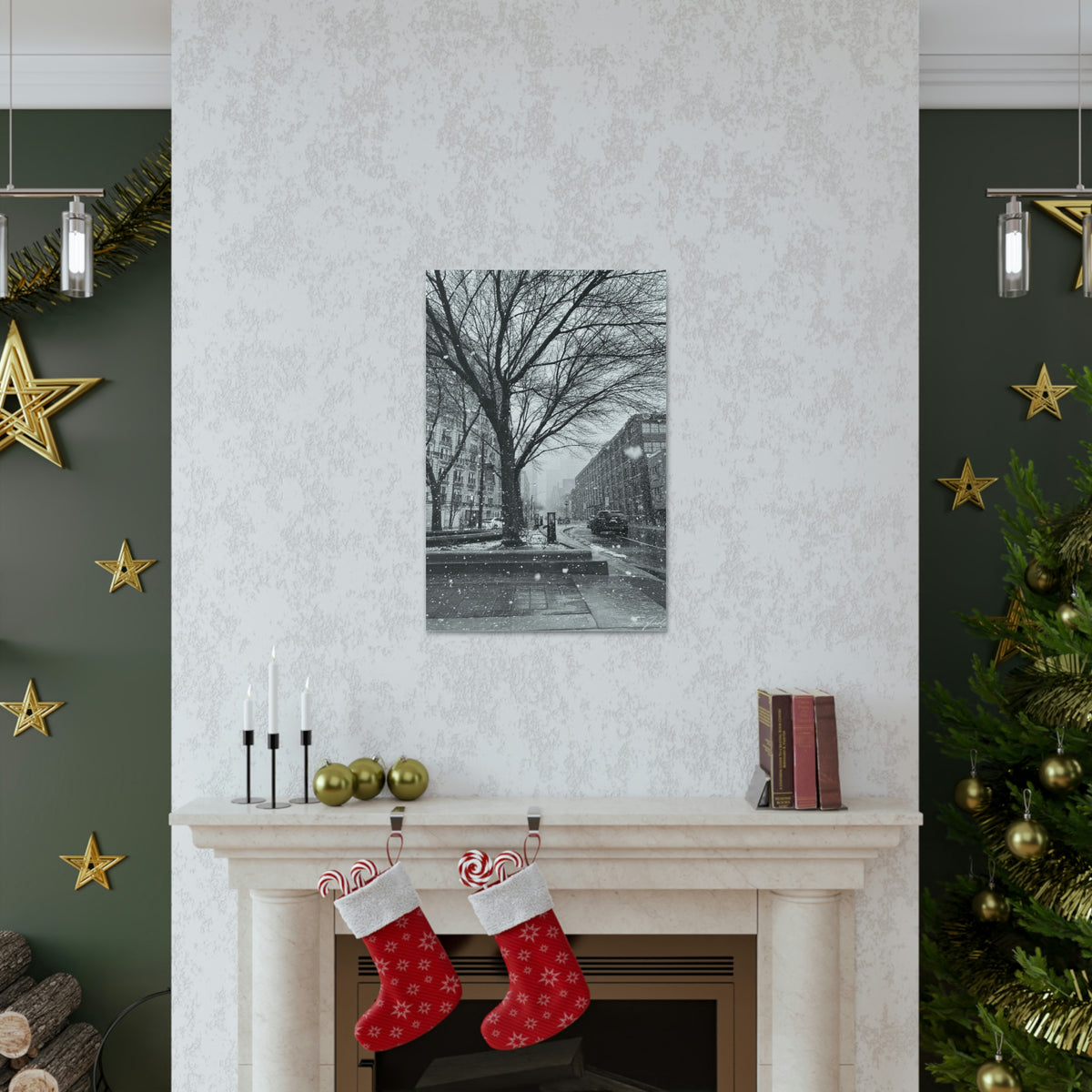 Snowfall Downtown - Canvas Gallery Wraps - TomiJadePhotos