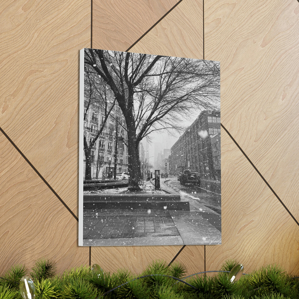Snowfall Downtown - Canvas Gallery Wraps - TomiJadePhotos