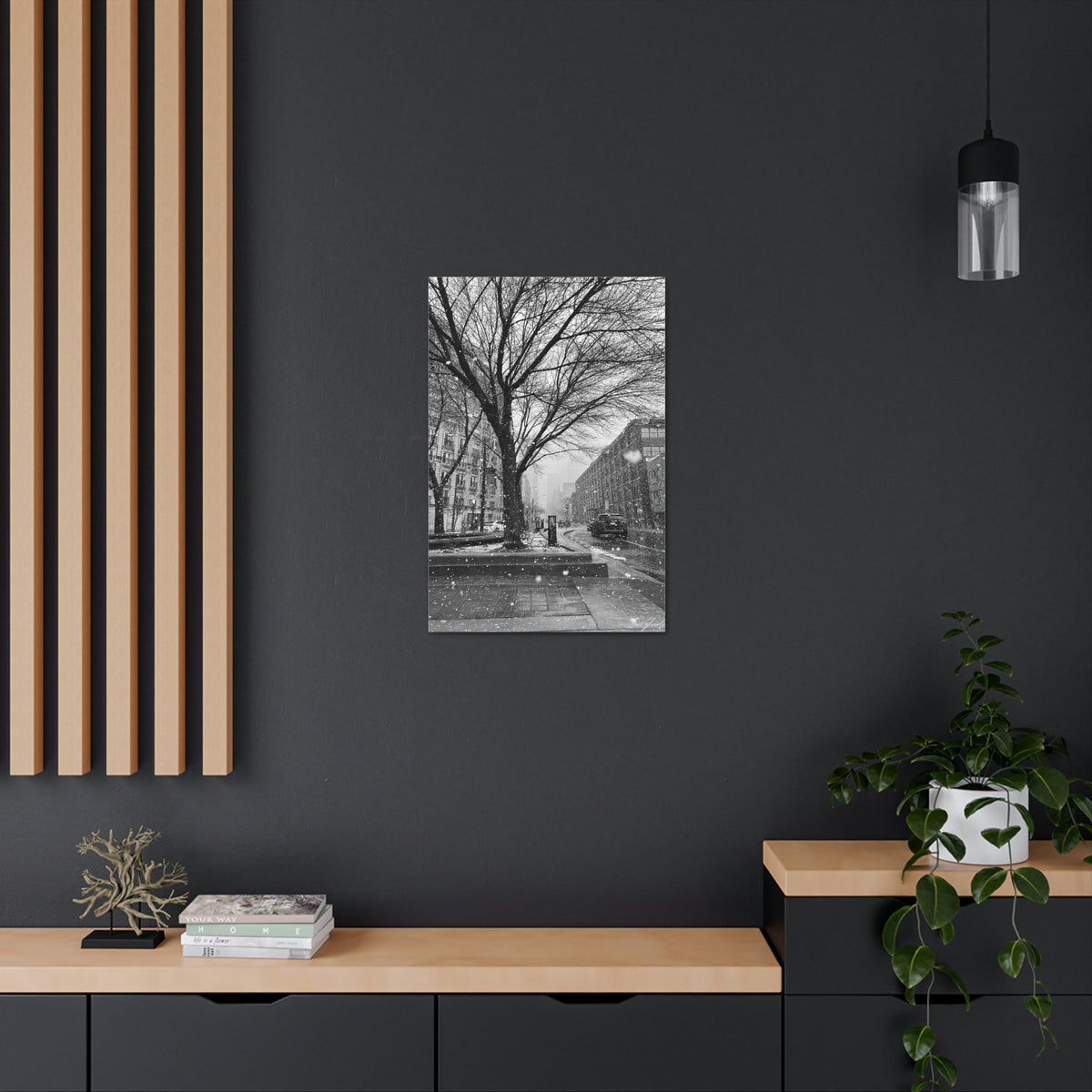 Snowfall Downtown - Canvas Gallery Wraps - TomiJadePhotos