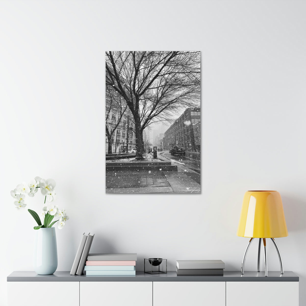 Snowfall Downtown - Canvas Gallery Wraps - TomiJadePhotos