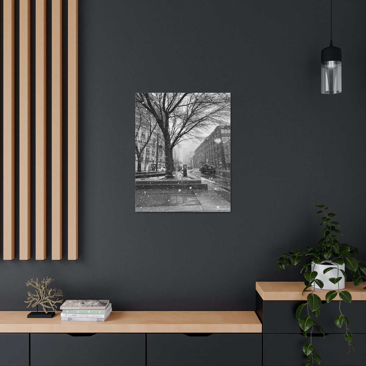 Snowfall Downtown - Canvas Gallery Wraps - TomiJadePhotos