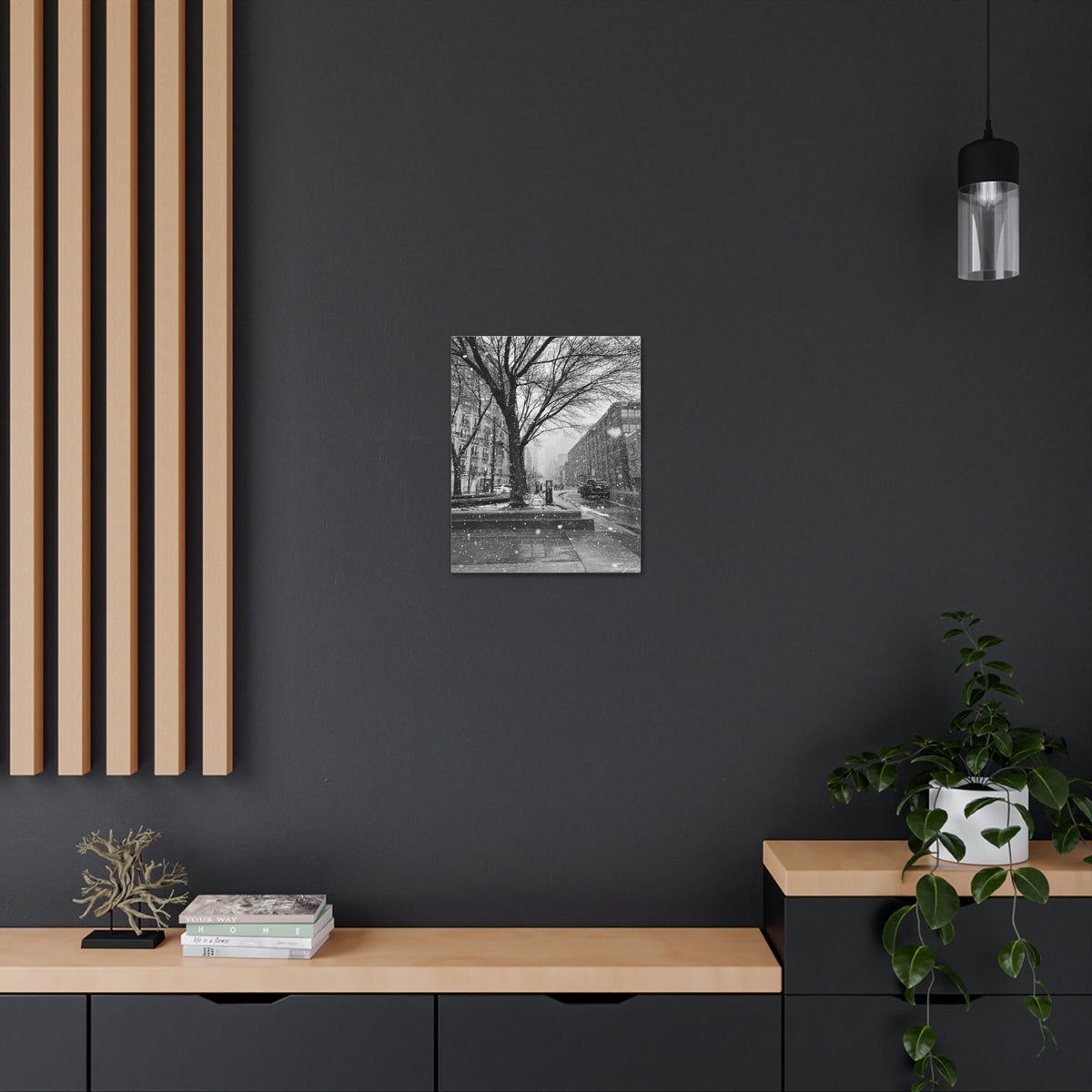 Snowfall Downtown - Canvas Gallery Wraps - TomiJadePhotos