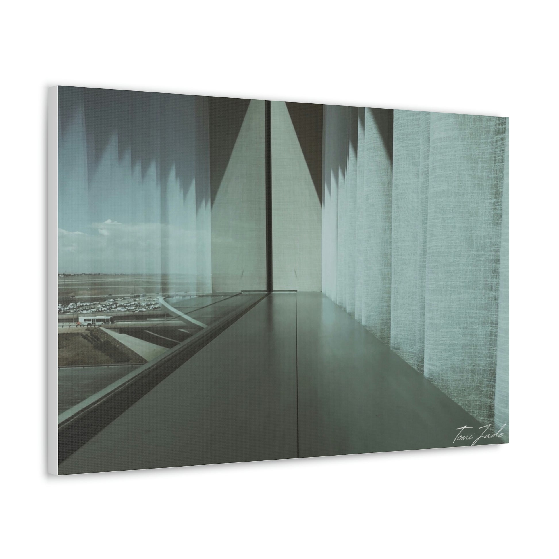 Balance of Symmetry - Canvas Gallery Wraps - TomiJadePhotos. Our minimalist wall art has a faded green and grey color scheme, and features a symmetrical design that is very pleasing to the eye. It's a great way to add a modern touch to your space. The photo is taken in Denver, Colorado.
