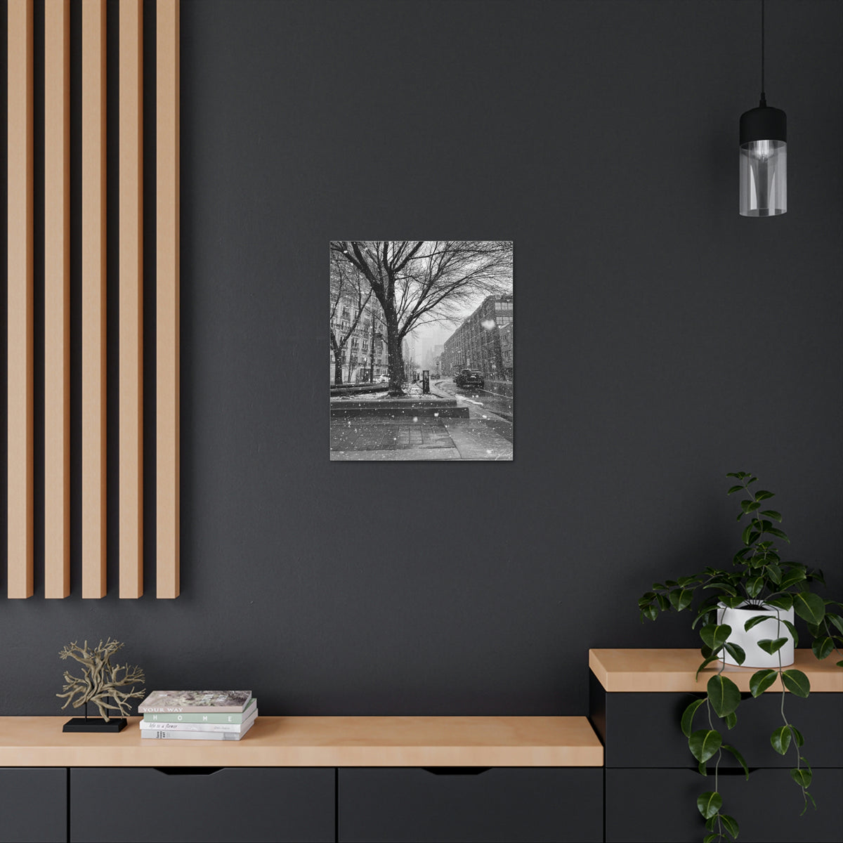 Snowfall Downtown - Canvas Gallery Wraps - TomiJadePhotos