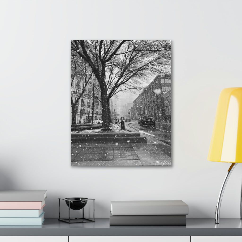Snowfall Downtown - Canvas Gallery Wraps - TomiJadePhotos